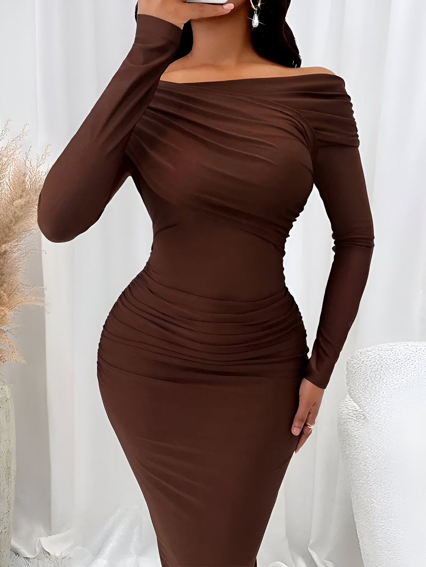 Tatiana | Elegantes schulterfreies Bodycon-Kleid