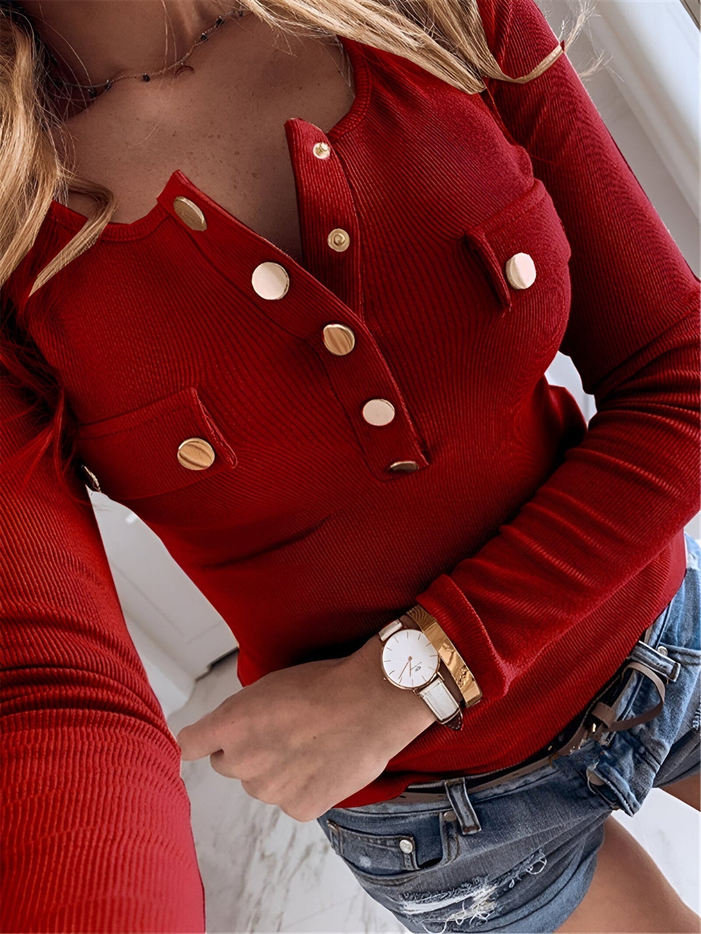 Marija | Stylische & Bequeme Langarmbluse