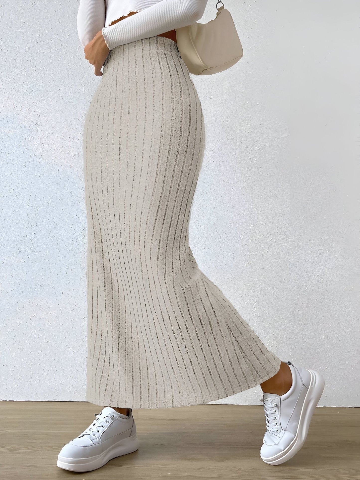 Monika | Strickrock mit Hüftschlitz für Frauen