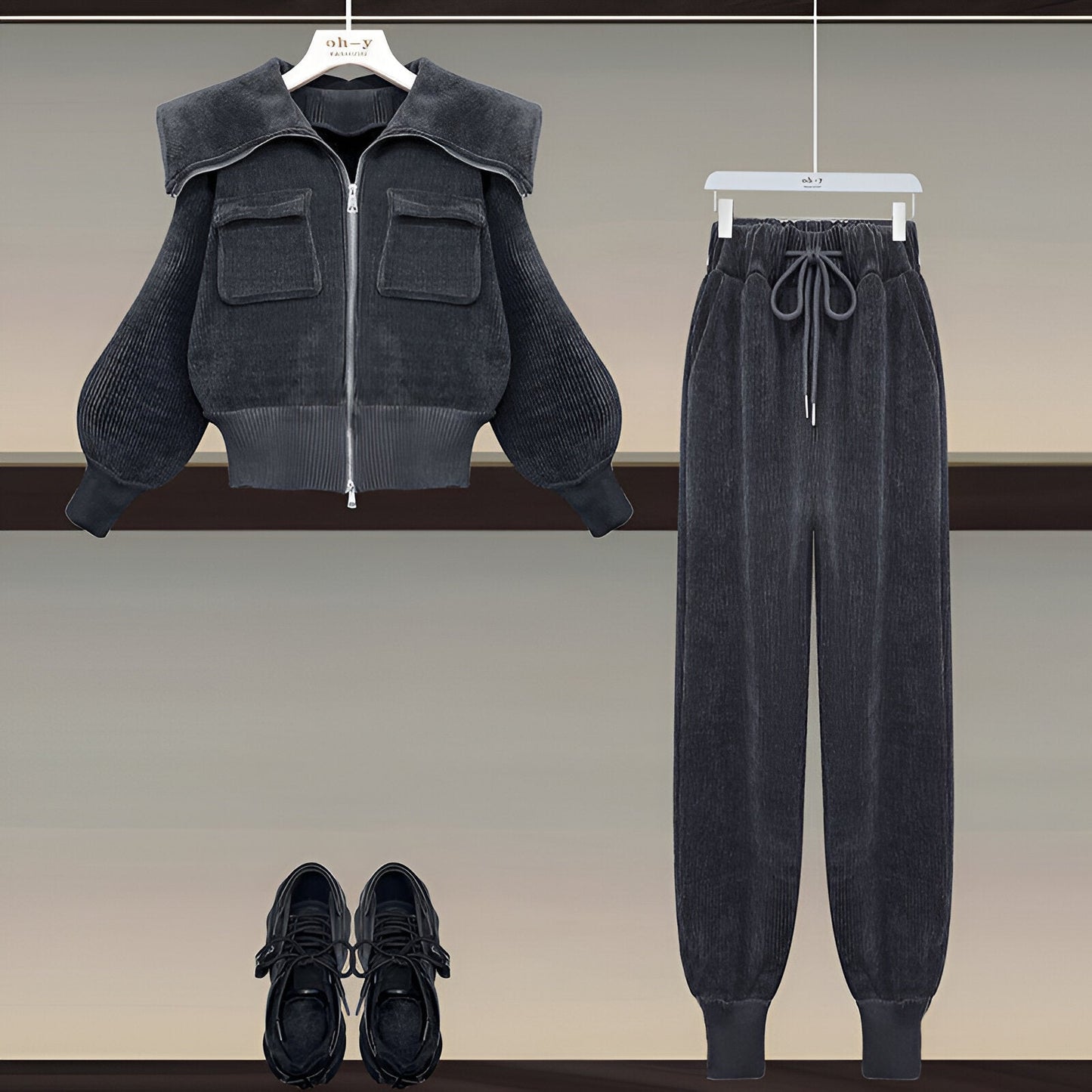 Alix | Mühelos schickes Corduroy Zwei-Teile Set