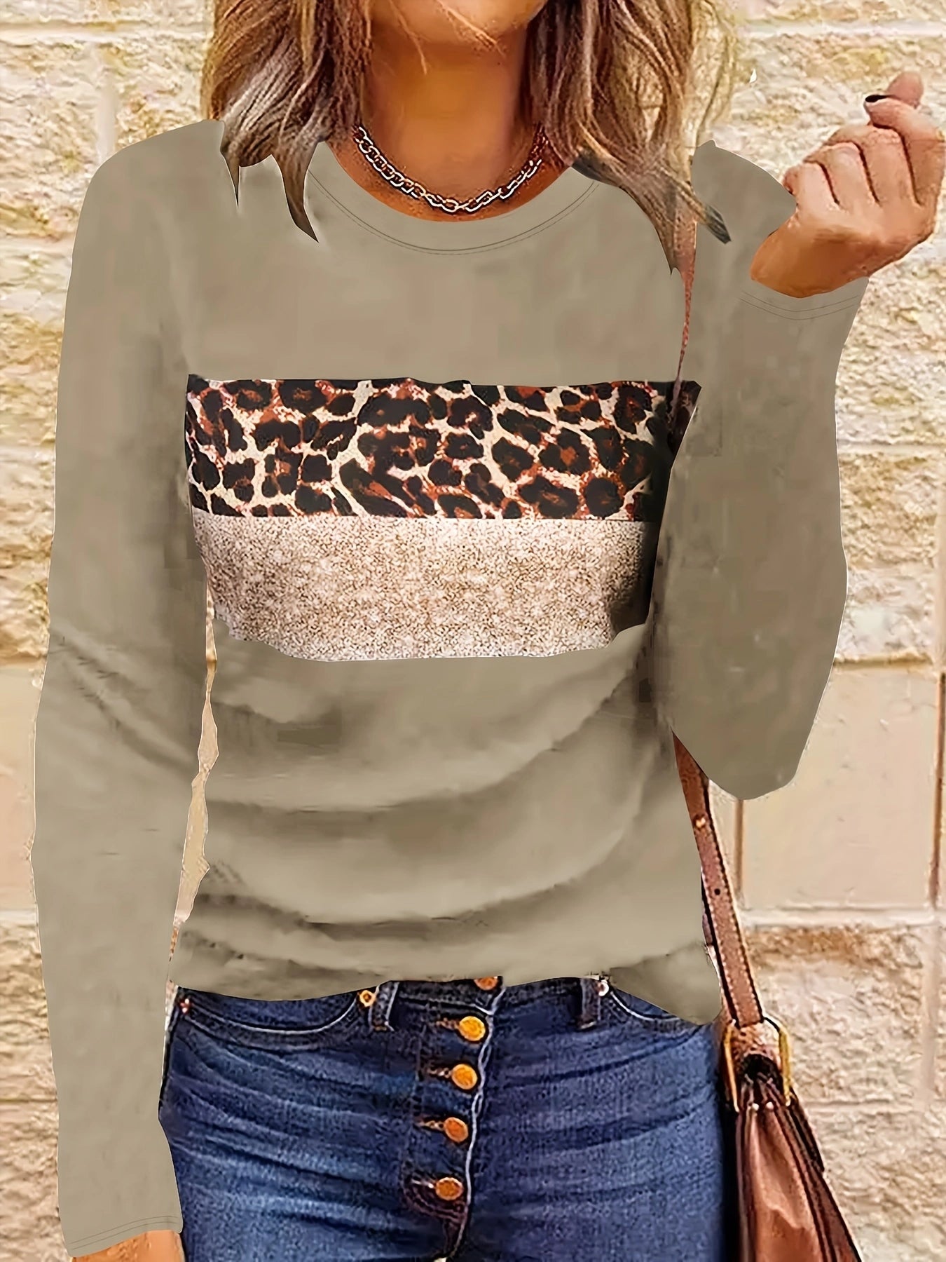 Lada | Das Schicke Leopard-Print Langarmshirt