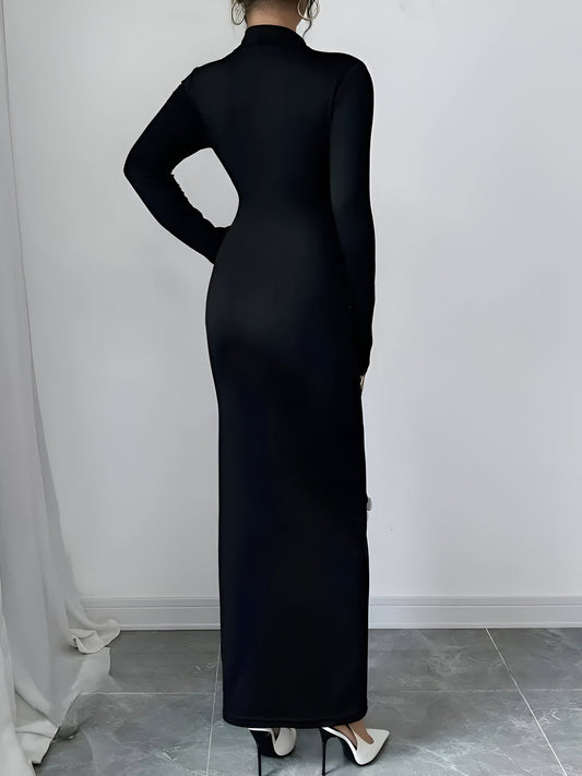 Anina | Elegantes Bodycon-Kleid mit floralem Hals-Ausschnitt