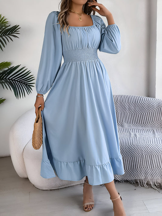 Agnieszka | Elegantes Hochtaillen-Brautjungfernkleid mit Rüschen