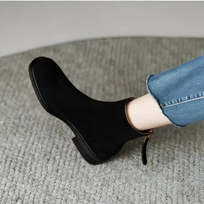 Haralda | Elegante Retro Braun Ankle Boots