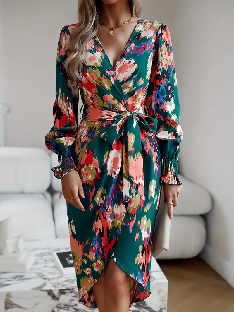 Ansen - Allover Print Wickelkleid