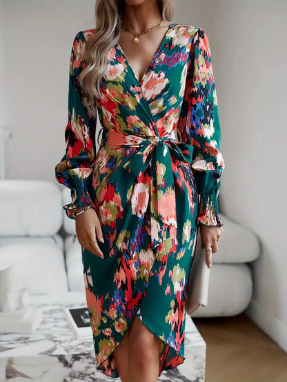 Ansen - Allover Print Wickelkleid