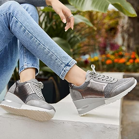 Amelia - Orthopädische Turnschuhe mit hohem Absatz und Keilabsatz