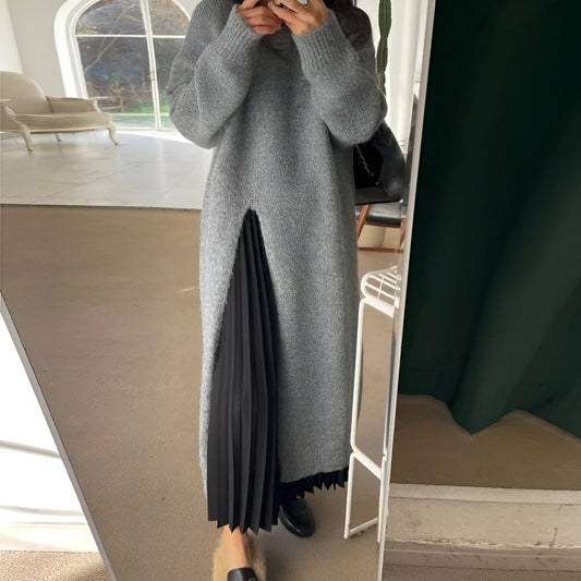 Isa | Bequemes und stylisches Strickkleid mit V-Ausschnitt