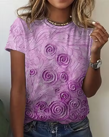 Tove - Koreanische Damen 3d Rose Floral Muster