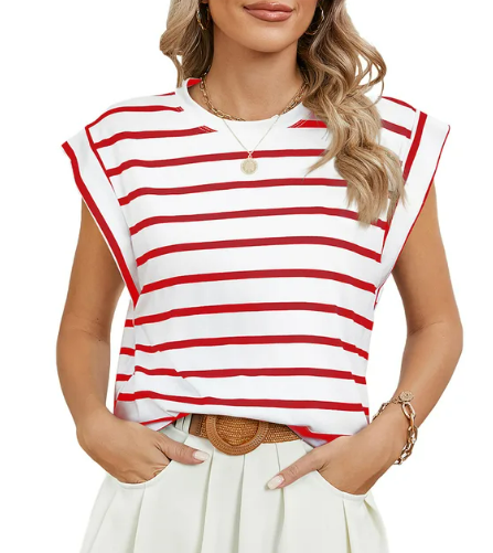 Mechthild - Frauen Sommer Casual kurze Ärmel Rundhalsausschnitt T-Shirts