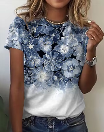 Tomma - Koreanische Damen 3d Rose Floral Muster