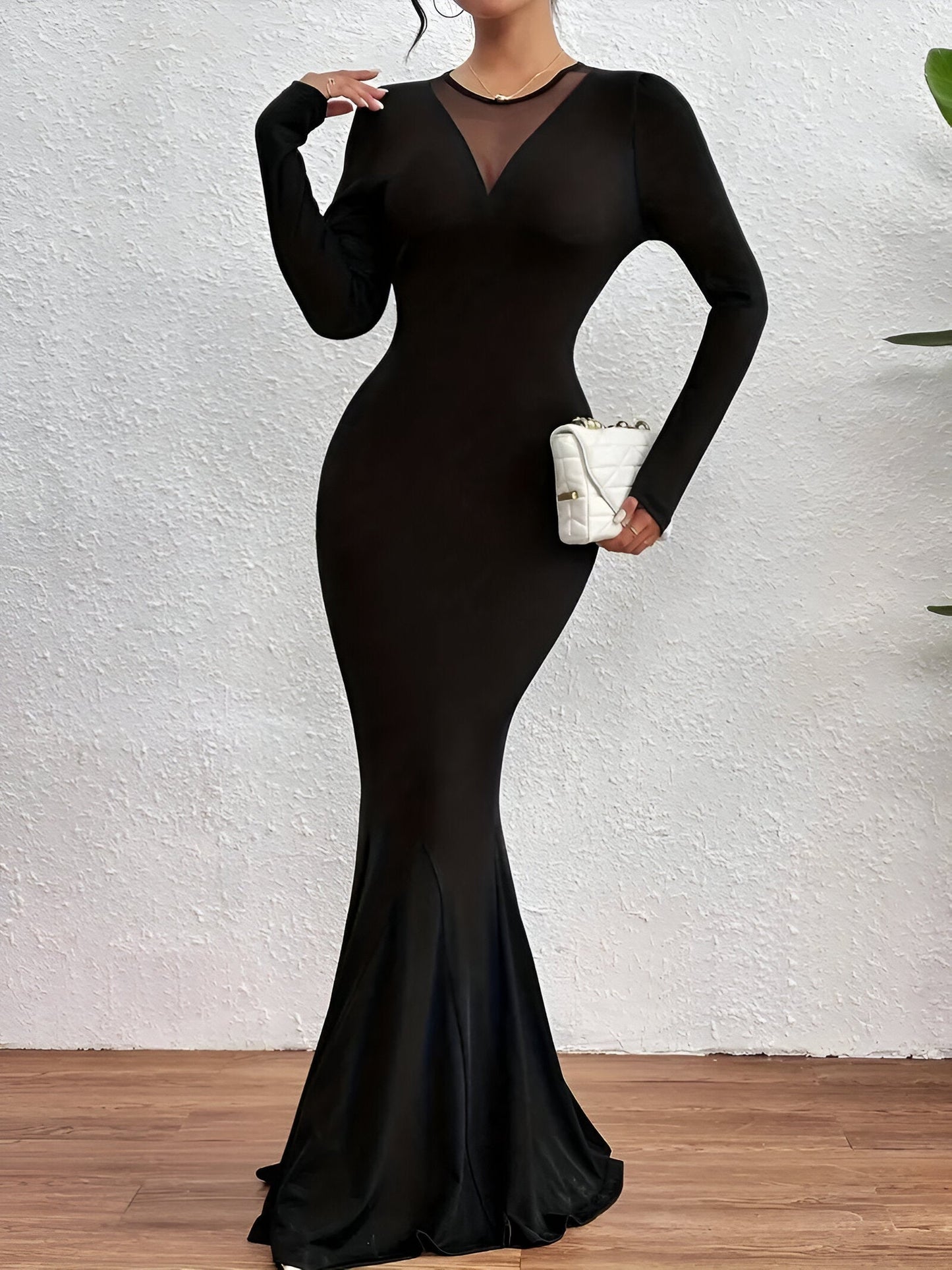 Federica | Elegantes Langärmeliges Mermaid-Maxikleid