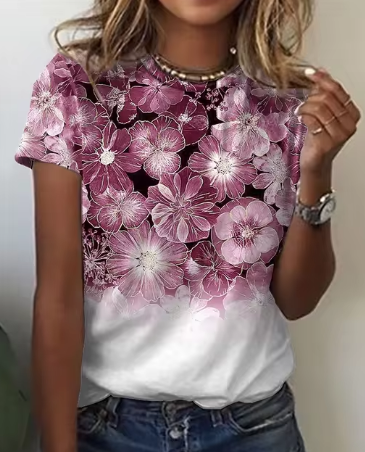 Tomma - Koreanische Damen 3d Rose Floral Muster
