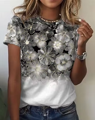 Tomma - Koreanische Damen 3d Rose Floral Muster