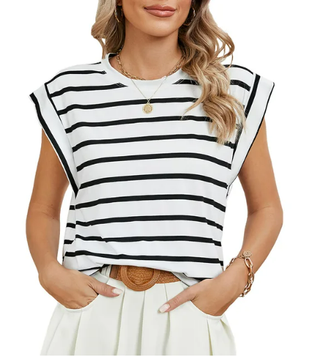 Mechthild - Frauen Sommer Casual kurze Ärmel Rundhalsausschnitt T-Shirts