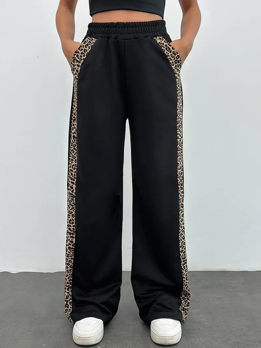 Hermione | Mutige Leopard-Print-Hose mit Seitenschlitz – Entfessle deinen wilden Stil
