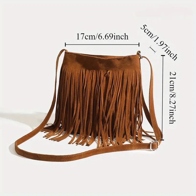 Adel | Chic Retro Quasten Umhängetasche: Erhebe Deinen Alltagsstil