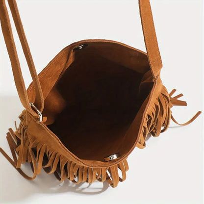 Adel | Chic Retro Quasten Umhängetasche: Erhebe Deinen Alltagsstil