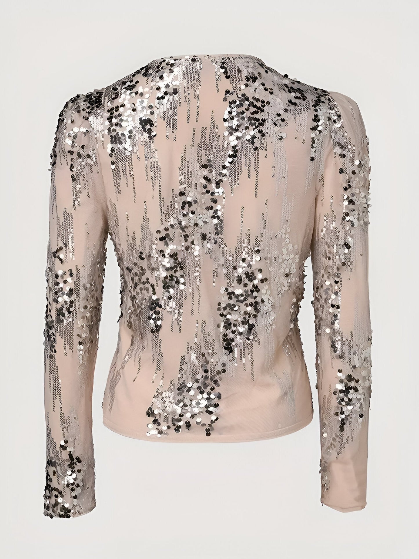 Nicolette | Glitzernde Pailletten-Blazer mit Reißverschluss