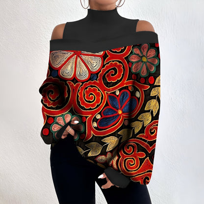 Cinzia | Sexy Off-Shoulder Plaid T-Shirt