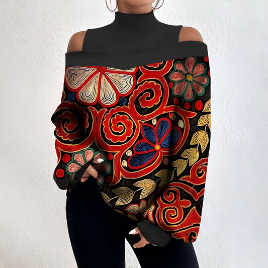 Cinzia | Sexy Off-Shoulder Plaid T-Shirt