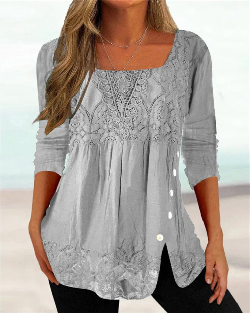 Lila - Stylische Bluse für den Frühling