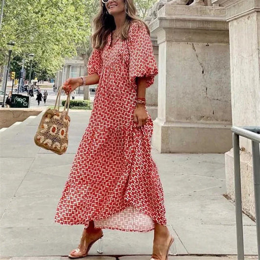 Theresa - Boho Langes Kleid