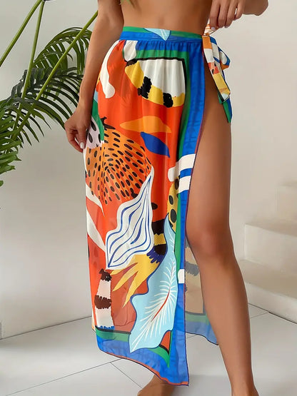 Svea - Bunte Pop Art Style Druck Krawatte Seite Cover Up