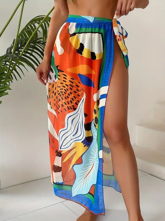 Svea - Bunte Pop Art Style Druck Krawatte Seite Cover Up