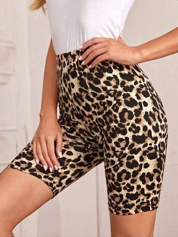 Zaylee - Fahrradshorts mit Leopardenmuster