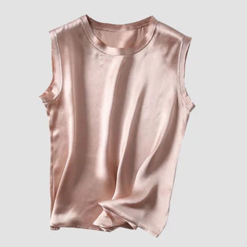 Griseldis - Ärmelloses Seidensatin-Top