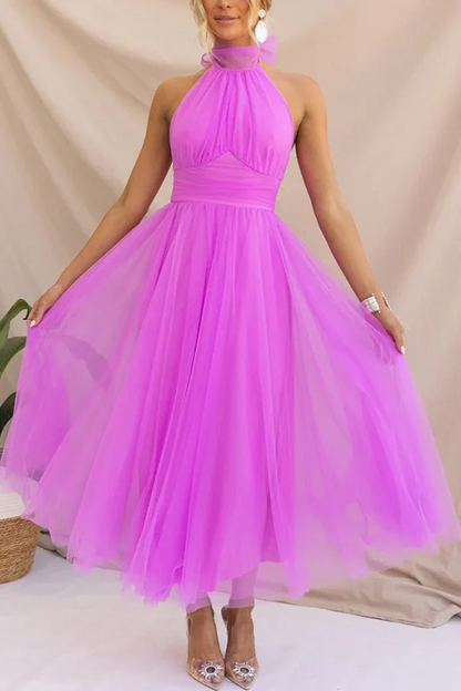 Bertha - Elegantes Rückenfreies Trägerkleid