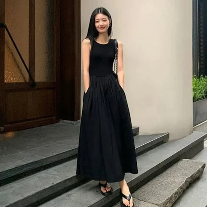 Evi - Elegantes Schwarzes Langes Kleid