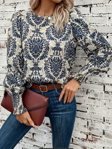 Edda - Krawatten-Top mit Blumendruck