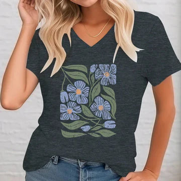 Prisca - Frauen Vintage Floral Hemden