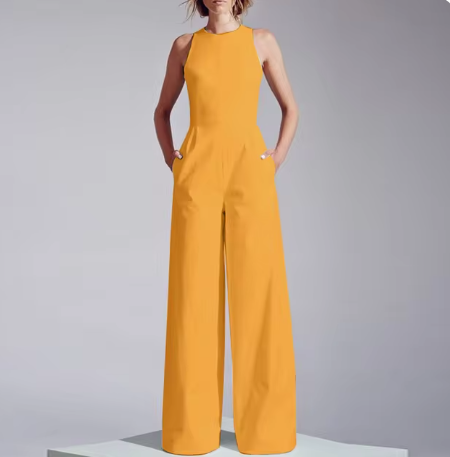 Xaria - Zanzea Frauen ärmelloser langer Jumpsuit