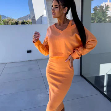Alexia - Lässiges Sweatshirt und Kleid Set