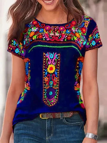 Juli - Kurzarm-Shirt mit Rundhalsausschnitt