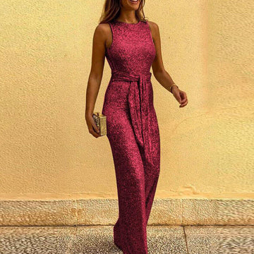 Ivona - Ärmelloser Jumpsuit mit Pailletten