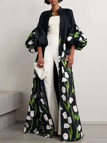 Geesche - Trenchcoat mit Blumenmuster
