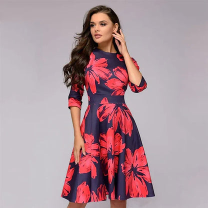 Erlinda - Elegantes Midikleid Im Vintage-Stil