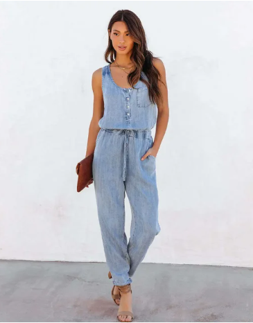 Zacharias - 2023 Frühling Sommer Newcomer Damen Denim Jumpsuit