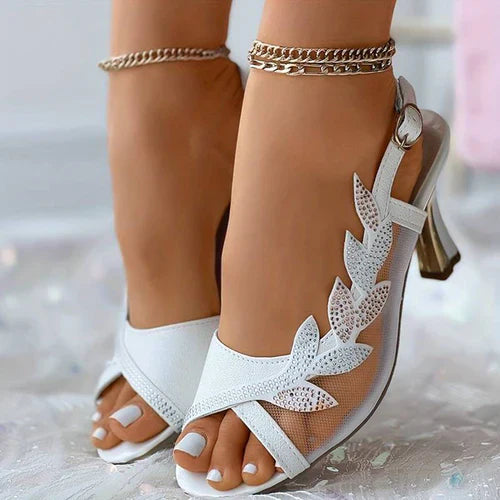 Gundula - Damen-Mesh-Sandalen Mit Hohem Absatz