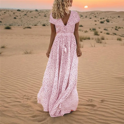 Everlyn - Gepunktetes böhmisches Freizeitkleid