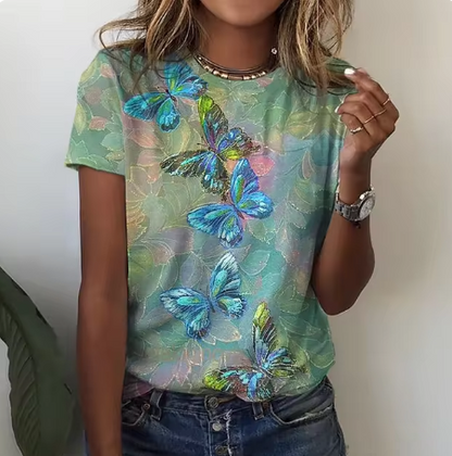 Toni - Koreanische Damen 3d Rose Floral Muster