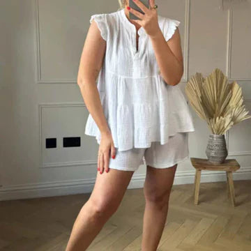 Edwina - Rüschen-Shorts & Top-Set
