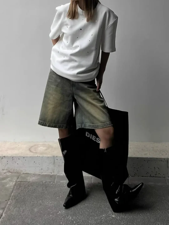 Virginia -  Lockere Jeansshorts