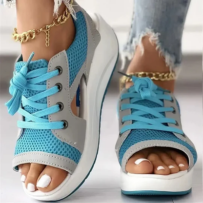 Klara - Plateau-Peep-Toe-Sandalen