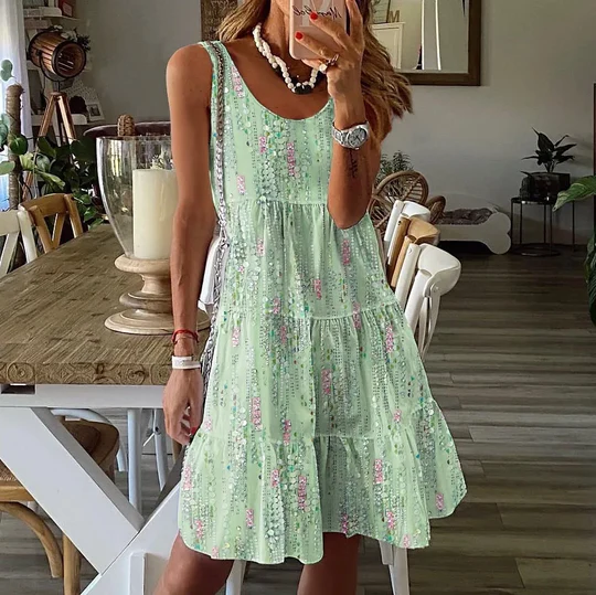 Elsie - Ärmelloses Kleid Mit Blumenmuster Für Damen