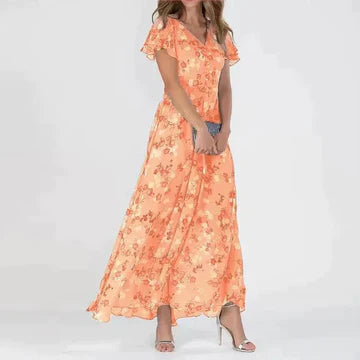 Anabelle - Langes Sommerkleid mit Blumenmuster